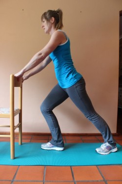 calf stretch -(b)-standing (weight bearing); p35