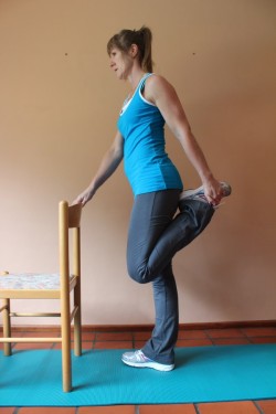 quadriceps stretch X; p87